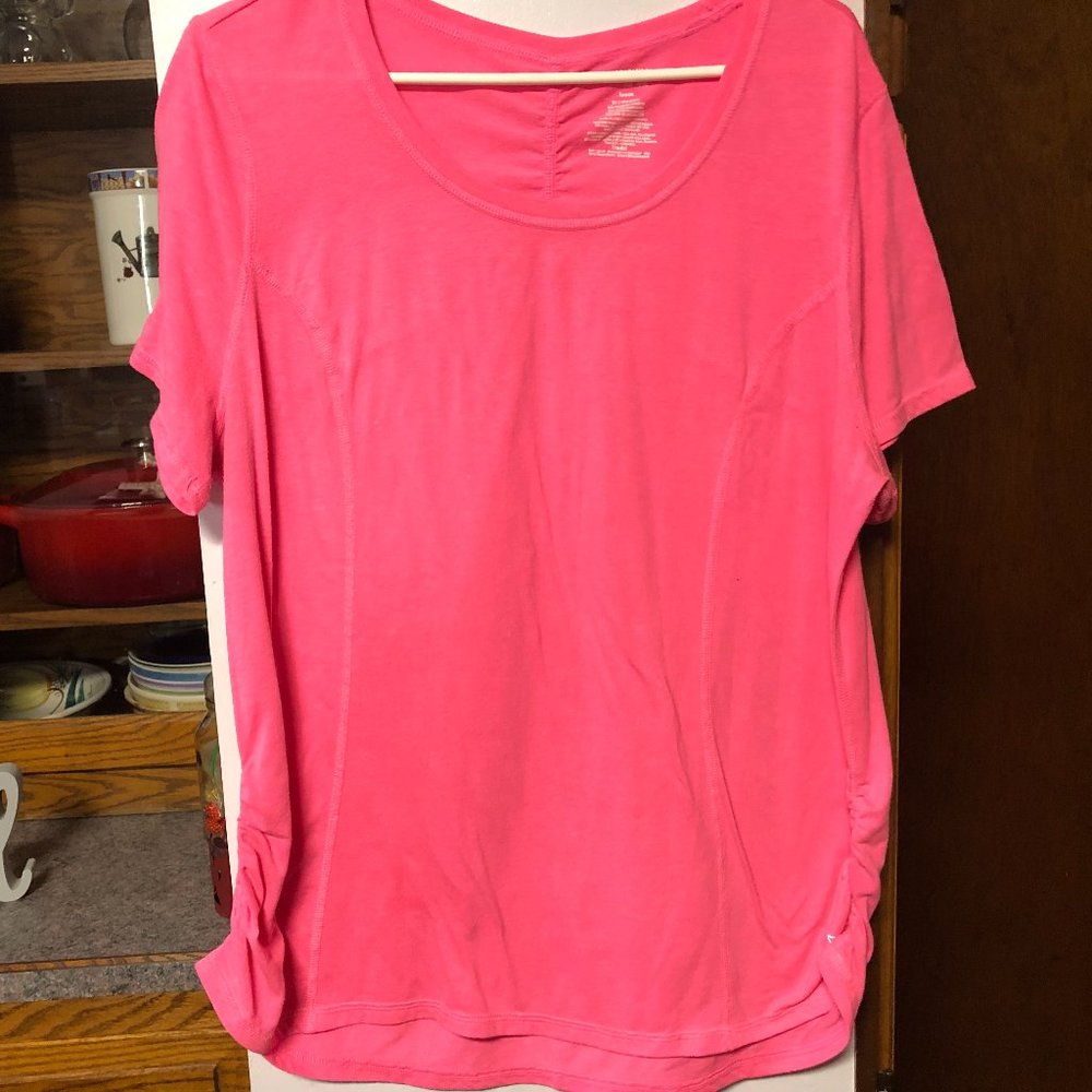 Bright pretty pink long t-shirt